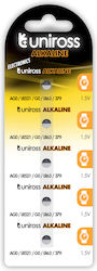Uniross Lr521 Ag0 Lr63 Alkaline Coin Battery 5pack