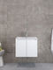 Royal Madrid 60 White Lacquer Furniture 61x46x50cm Sink Base