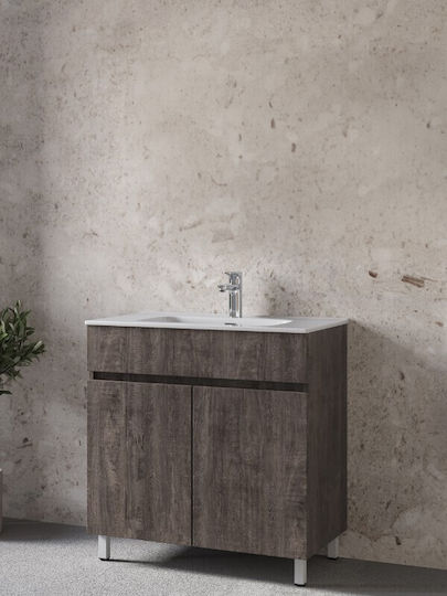 Έπιπλο Royal Toledo 80 Grey 81x46x72cm Βάση Νιπτήρας