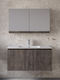 Έπιπλο Royal Madrid 100 Grey 101x46x50cm Βάση Νιπτήρας Καθρέπτης Ντουλάπι