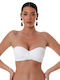 Bikini Bra with Detachable & Adjustable Straps White