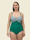 Ysabel Mora Women's One-Piece Swimsuit Lycra Floral C Cup & Emerald Green Regular Cut Adjustable Straps Swimwear Summer Collection 83077