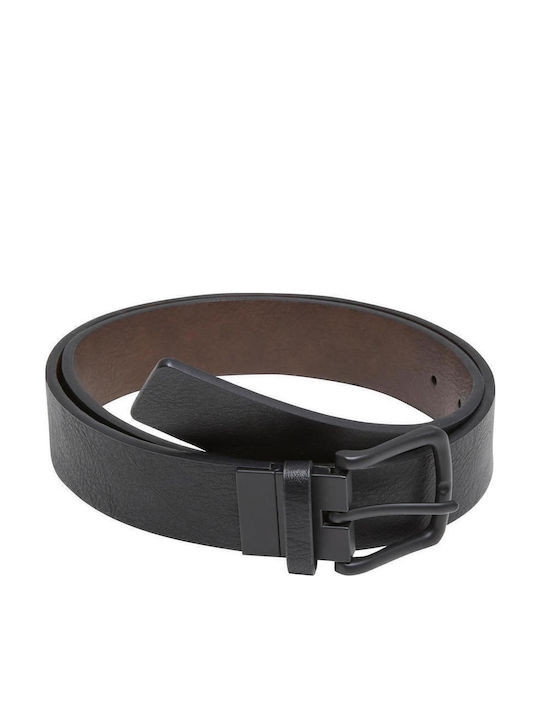 Herren Gürtel Stoff Schwarz
