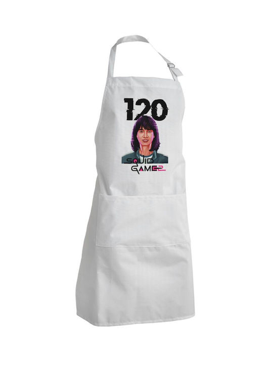 Koupakoupa Squid Game 120 Cho Hyun-ju Ποδιά Κουζίνας Λευκή 22x40cm KP_29264_apron-bbq-adult