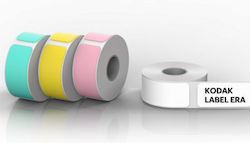 Kodak Label Era M50 Sticker Label 12 Rolls Set White 9rolls Pink Green Yellow 1 Roll Each