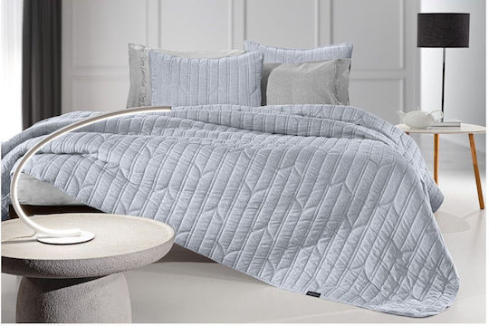 Guy Laroche Aurora Σετ Κουβερλί Ημίδιπλο Microfiber Blue 180x240cm 2τμχ
