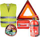 Car Emergency Kit with Pharmacy Warning Triangle and Reflective Vest