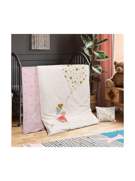 Beauty Home Tiana 5190 Baby Sheets Set Crib Cotton White 120x160cm 3pcs