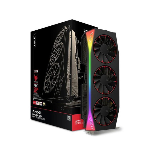 XFX Radeon RX 9070 XT 16GB GDDR6 Mercury OC Magnetic Air Edition RGB Κάρτα Γραφικών