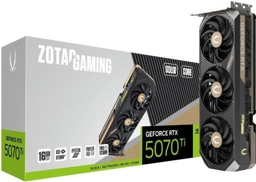 Zotac GeForce RTX 5070 Ti 16GB GDDR7 Solid Core Κάρτα Γραφικών