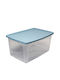 Viomes Plastic Storage Box with Lid Transparent 59x40x30cm 1pcs