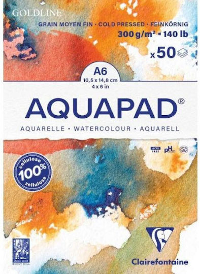 Скицник за акварел Clairefontaine Aquapad 50 листа A6 10.5x14.8см 300gsm 975620
