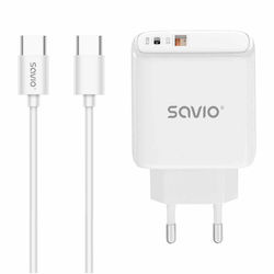 Savio LA-10 30W С Кабел USB-C - USB-C