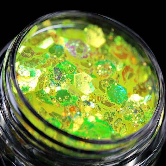 Kajol Beauty Glitter Cosmetic Fard de Pleoape Pudră cu Culoare Verde 1gr