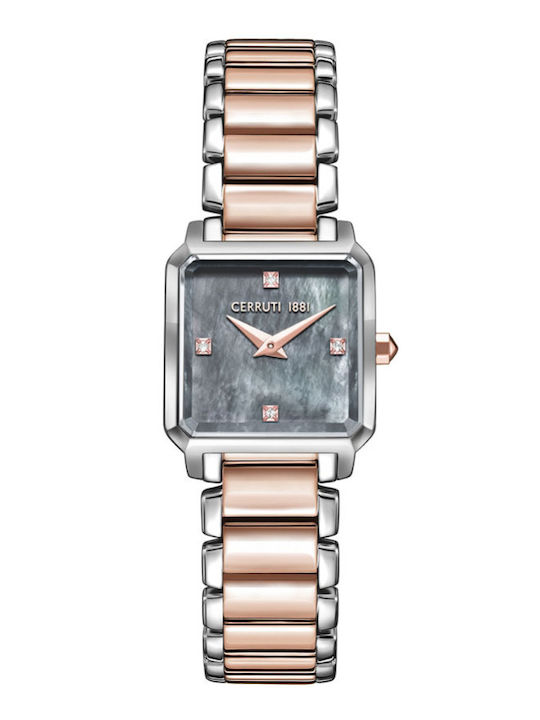 Cerruti Crystals Ceas de Damă cu Rose Gold Brățară Metalică