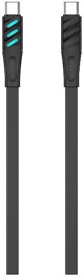 Havit Regular USB 2.0 Cablu USB-C bărbătesc - USB-C 27W Negru 1m (CB6255)