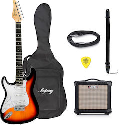 Infinity Sunburst Elektrische Gitarre Stratocaster Schwarz Infinity Sunburst Elektrische Gitarre Stratocaster Schwarz