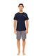 Ulisse Men's Summer Pajamas Set Midnight Blue, Yacht Blue