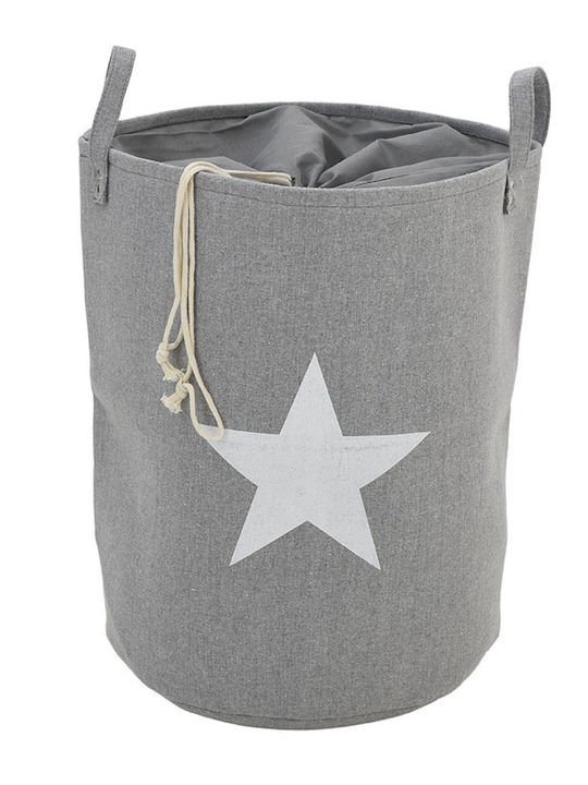 Inart Decorative Basket Fabric Gray 40x40x50cm