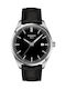 Tissot Мъжки Часовник 40мм На Батерия С Черна Кожена Каишка