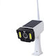 Acp Fake Bullet Surveillance Camera Solar LED Light White