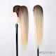 Ponytail Gkm Synthetische Menschliche Haar Keratin Kanekalon Kein Frizz Kein Glanz Kein Verwickeln Gerade System Nester 71 Cm Code T2 27 613 Balayage
