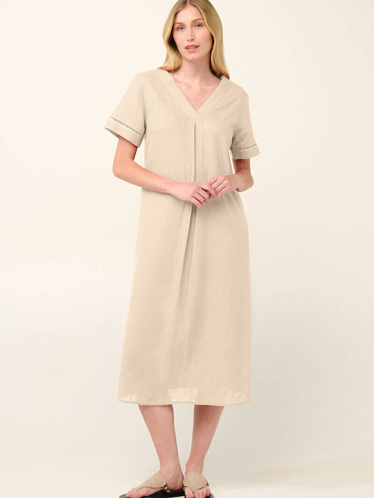 Rochii De Vară Pentru Femei Midi Jupon Rochie Bej Skin