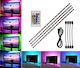 ACP Ταινία LED Τηλεόρασης USB 5V RGB Φως 0.5m Τύπου SMD5050 με Τροφοδοτικό & Τηλεχειριστήριο