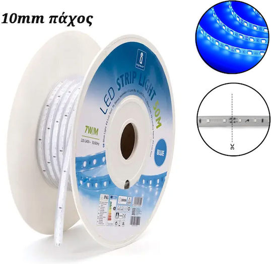 Aigostar Wasserdicht LED-Streifen 220V Blau Licht 1m Typ SMD5050