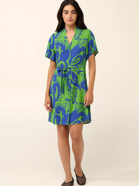 Sommer Mini Damenkleid Grün Jolly