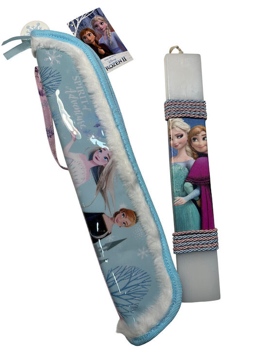 Πασχαλινή Λαμπάδα Frozen Στρογγυλή Αρωματική και Χειροποίητη (Διάφορα Σχέδια)