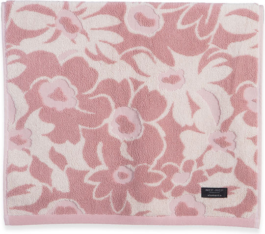 Nef-Nef Homeware Prosop de corp Elements-blossen 70x140cm. Mauve Greutate 550gr/m²