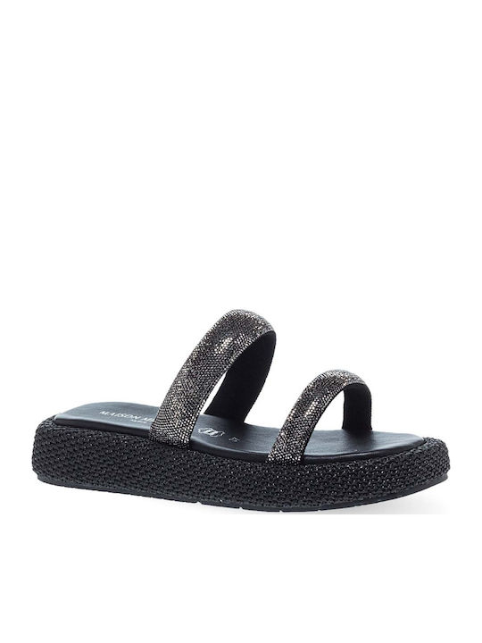 Flache Sandalen für Damen Flatforms in Schwarz Farbe