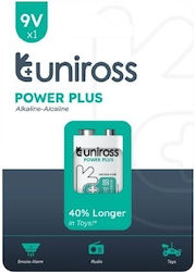 Uniross Alkaline Pp3 9v Power Plus Battery 1pc Uniross Alkaline Pp3 9v Power Plus Battery 1pc