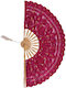 Silk Fashion Handmade Fuchsia Fan 22cm