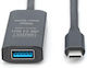Καλώδιο Usb Digitus Extension Usb-c->usb-a M F 10g 10,00m