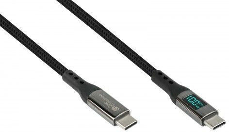 Good Connections Braided USB 2.0 Cable USB-C male - USB-C / USB-A 100W Black 1m (2213-D010S)