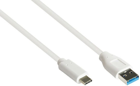 Good Connections Braided USB 3.2 Cable USB-C Male - USB-A / USB-C 100W PD White 0.5m 2831-AC005W
