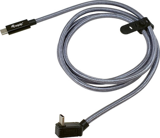 Equip Braided USB 4 Video Cable USB-C male - USB-C 240W PD Ασημί 2m 128422