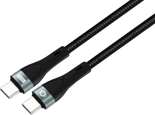 Conceptronic Regular USB 2.0 Cablu USB-C bărbătesc - USB-C 100W Negru 2m (ETTA01B20)