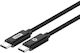 Conceptronic USB 2.0 Cable USB-C male - USB-C 240W PD Μαύρο 1.2m ETTA03B12