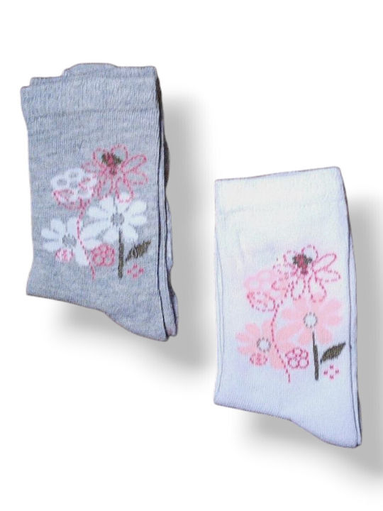 Babydom Șosete pentru Copii White, Grey 2 Perechi