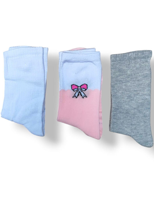 Babydom Детски чорапи Powder, White, Grey 3 Чифта