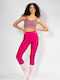 Training Women's Leggings Shiny And High Waist Fuchsia