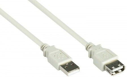 Good Connections USB 2.0 Кабел USB-A мъжки - USB-A женски Сив 1.8м 2511-OF2