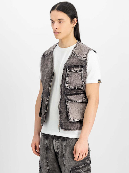 Sleeveless Denim Jacket Black
