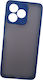 Naxius Rubber Frame Back Cover Blue (Realme C53)