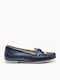 Capri Iii 1 Leather Women's Moccasins in Navy Blue Color