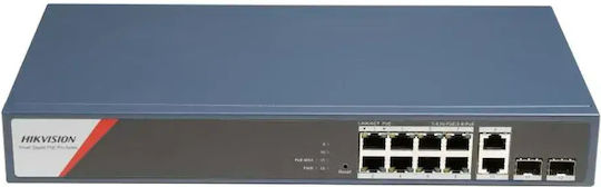 Hikvision DS-3E1512HP-SI-8P2T2F L2 PoE Plus Switch with 10 Gigabit Ethernet Ports and 2 SFP Ports