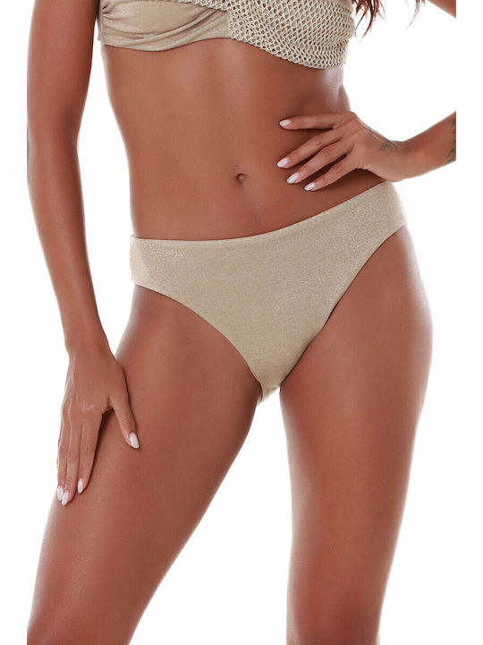 Gold Net Bikini Slip Χρυσο